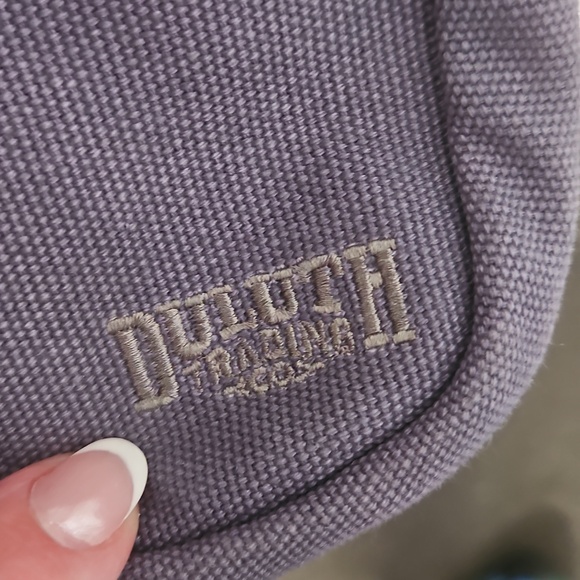 Duluth Trading Co Indigo Canvas Messenger Crossbody Bag - Picture 2 of 10